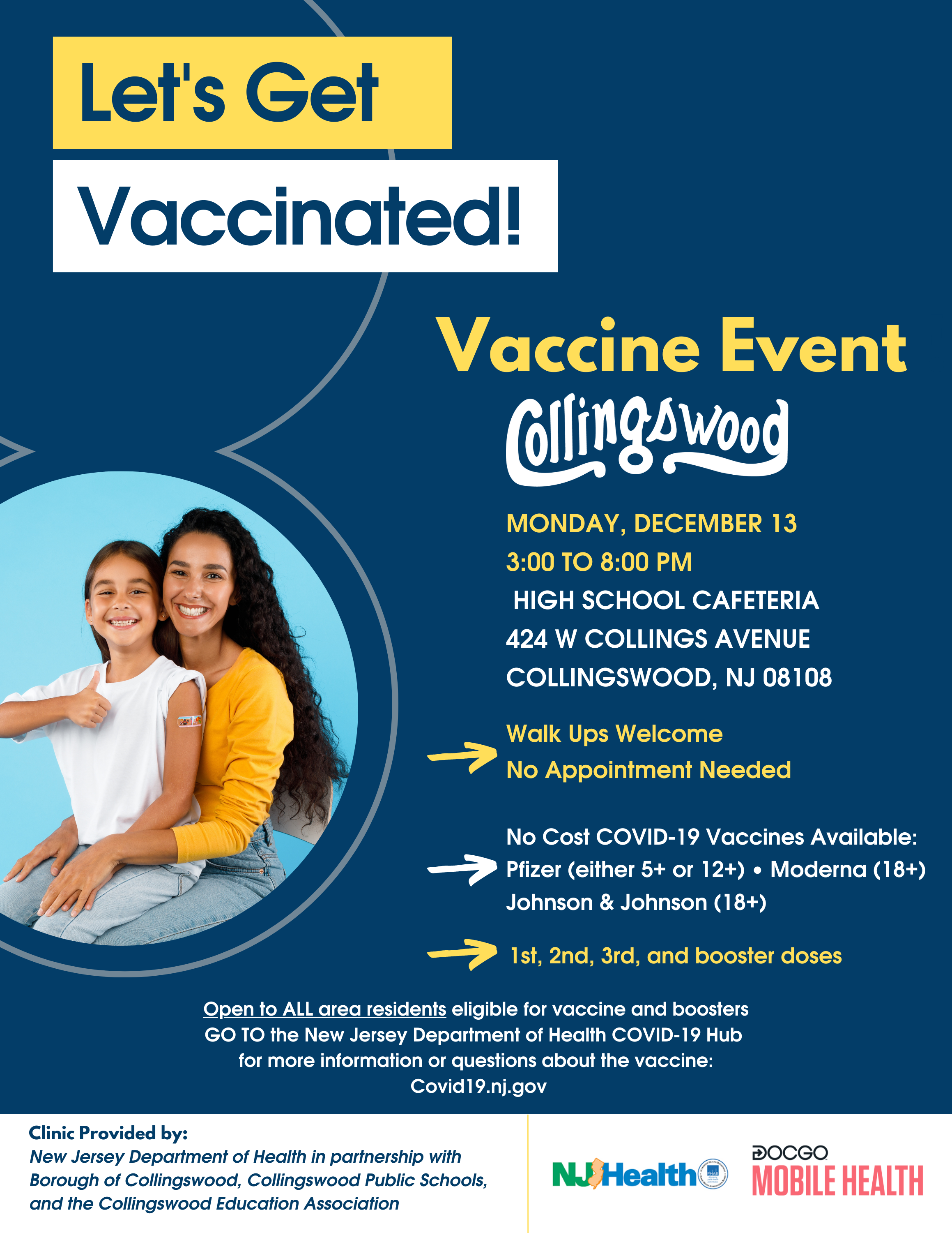 Colls Vaccine Event NJDOH Logo Version 